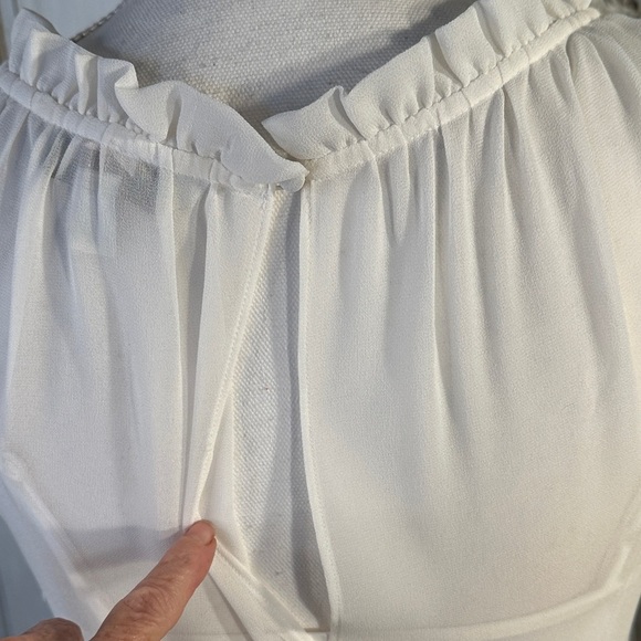 LC Lauren Conrad Unique Elegant White Sleeveless Maxi Dress - Picture 8 of 13